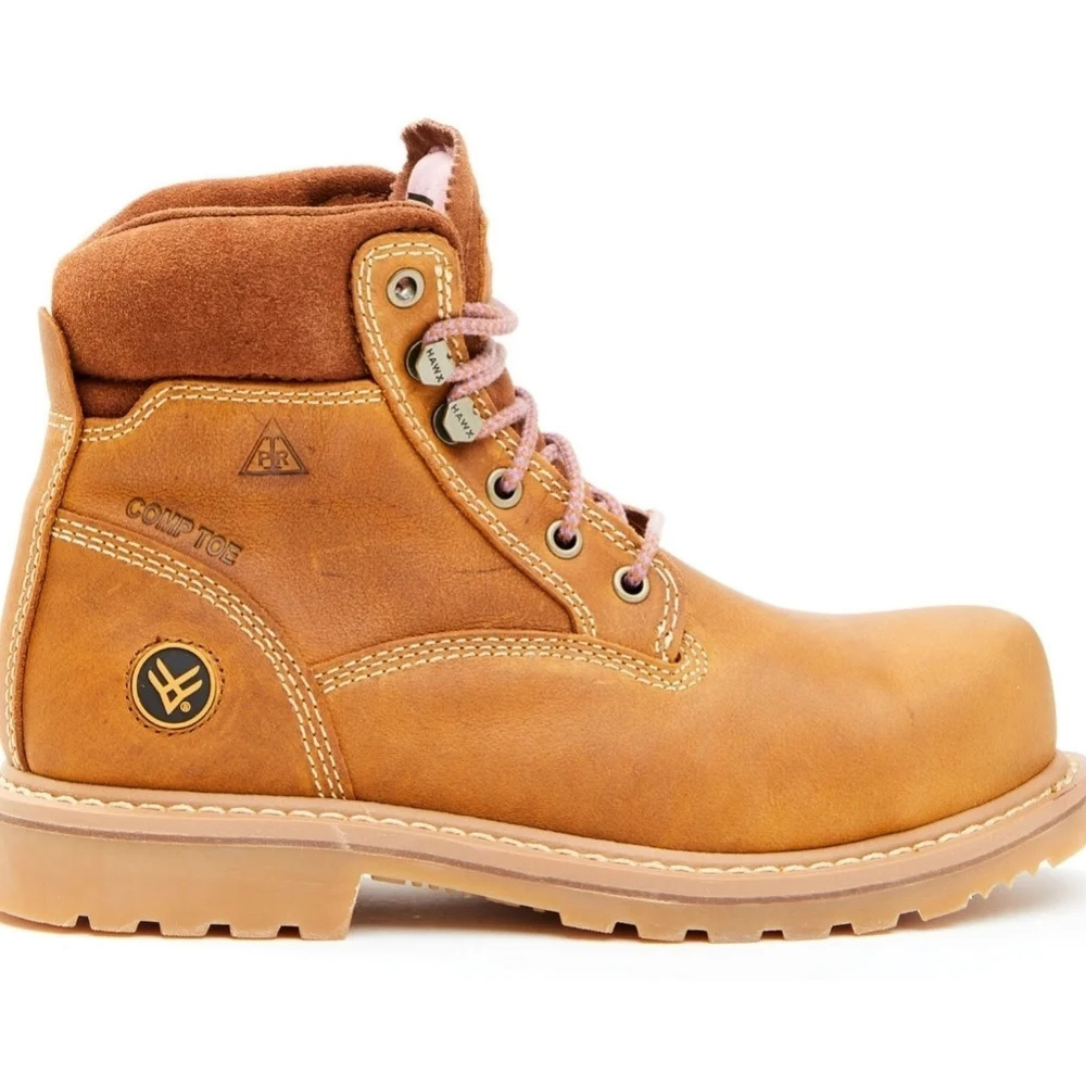 HAWX Trooper‎ Work Boots Composition Toe Tan size 8.5 Utility Construction